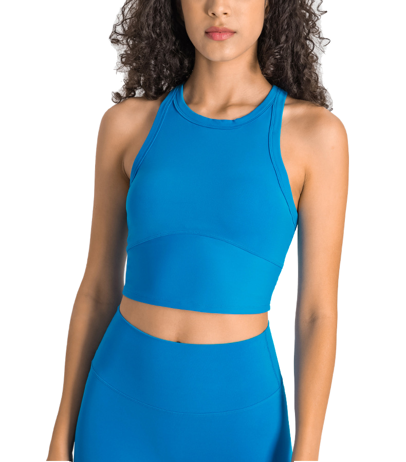 New Style Neck High Support Backless Spandex/Nylon Exercise Bra Removable Chest Pads Comfortable Breathable
