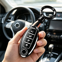 Housse de clé pour Nissan avec porte-clés |   Coque de protection complète en TPU pour clé intelligente Nissan Altima Maxima Rogue Armada