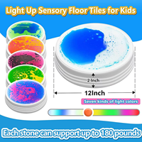 Jouets sensoriels, dalles sensorielles lumineuses LED, dalles de sol liquides changeantes de couleur visuelle pour l'autisme, stimulation tactile