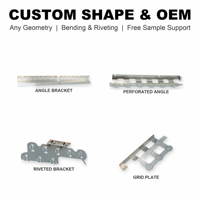 Support nickelé sur mesure OEM avec grille d'angle perforée et bride rivetée pour pack de batteries de précision OEM ODM