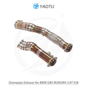 Tubo de <span class=keywords><strong>Escape</strong></span> Recto de Aleación de Titanio YT para BMW M3/M4 G8X 3.0T, Sistema de <span class=keywords><strong>Escape</strong></span> de Flujo <span class=keywords><strong>Libre</strong></span>, Chapado en Oro Horneado - Product Image 6