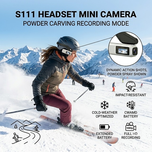 Ultra Light 26g FPV Glasses Camera Wearable 2.7K Action Camera 110° Wide Angle WiFi Head Mounted Sports Vlog Camera