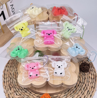 KJKJ Jouet Animal Squishy Patte de Biscuit Donut Anti-Stress Mini à Remontée Lente en TPR Mochi pour Soulagement du Stress et de l'Anxiété Personnalisé 5-7 Ans
