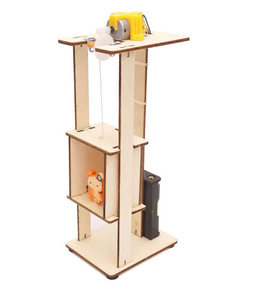 Kit de Modélisation d'Ascenseur Électrique en Bois Wincent DIY, Jouet Éducatif Scientifique Mécanique STEM, Cadeau pour Enfants - Product Image 1