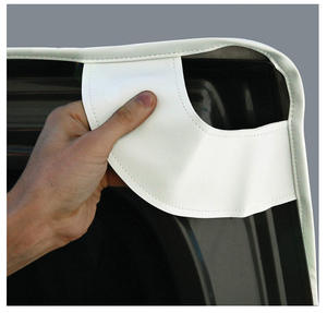 Cubierta Plegable para Parabrisas Delantero de Autocaravana, de <span class=keywords><strong>Vinilo</strong></span> Blanco, con Recortes para Espejos, Resistente al Agua y la Nieve - Product Image 3