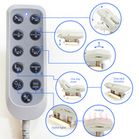 Table de massage électrique de luxe réglable avec base en acier inoxydable à 4 moteurs, chauffante, pour salon de beauté et spa, certifiée CE