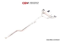 Système de silencieux d'échappement universel, son en acier inoxydable 304, avec embouts en Fiber de carbone, pour BMW 530i, MY 2021