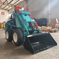 Minicargadora con Ruedas y Capacidad de Carga de 360 kg, Minicargadora con Operador a Bordo, Suministro de Fábrica para Proyectos de Equipamiento Agrícola