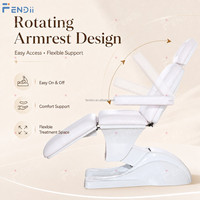 Fauteuil de soin du visage électrique de style hydraulique, lit de massage réglable pour salon de beauté