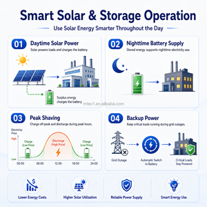 Sistema Solar Comercial Fuera de la Red de 100kw 200kw 300kw 500kw con Almacenamiento de Batería para Fábricas y Proyectos Remotos, Flexible - Product Image 5