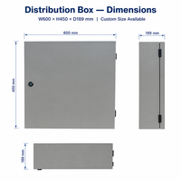 Boîte de distribution métallique, boîte de commande IP54, étanche à la poussière, boîte de distribution d'alimentation