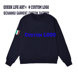 เสื้อสเวตเตอร์สำหรับผู้ชายสีชมพูแบบปักลายแซลมอน100% ตัดอัตโนมัติขนาด<span class=keywords><strong>500</strong></span> GSM - Product Image 1