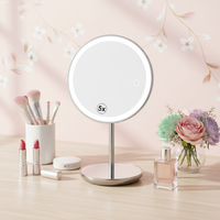Miroir de Maquillage Intelligent Haute Définition avec Éclairage LED, Forme Blanche, Simple Face, pour Usage Domestique, Cadeau de la Saint-Valentin