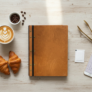 Tùy Chỉnh Nhà Hàng Thanh Rượu Uống Bằng Gỗ Gỗ Menu Bìa Chủ Da Cocktail Chủ Thẻ Uống Folio - Product Image 2