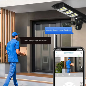 Farola Solar LED de 450W Todo en Uno V380 Pro con Control por Aplicación, Monitoreo WIFI 4G, Luz de Seguridad para Jardín, Luz Solar para Exteriores - Product Image 4