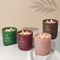 Bougie parfumée en cire de soja de 12,7 oz, vente chaude, cadeau, aromathérapie, personnalisable, vente en gros, marque privée, avec couvercle, coffret cadeau luxueux