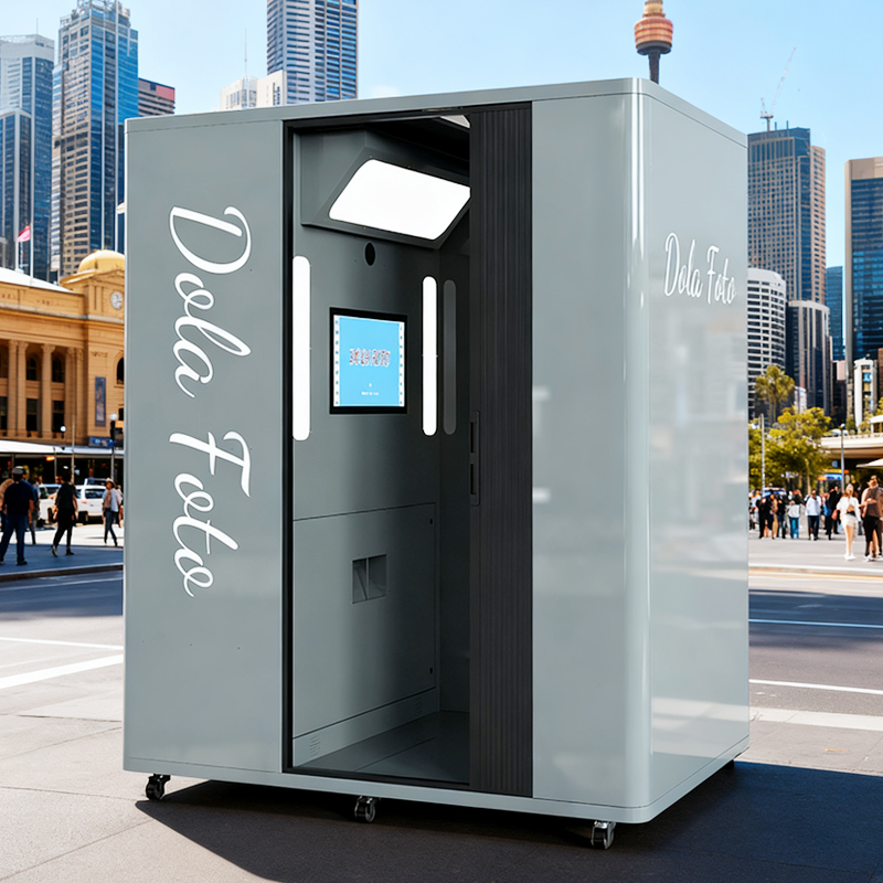 All-in-one Photobooth Coin Operated Selfie Automatic <strong>Photo</strong> Booth Shell Print Selfie <strong>Kiosk</strong> Enclosure Customize