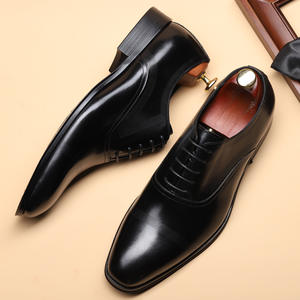 Chaussures habillées pour hommes en cuir véritable, à bout pointu, à lacets, antidérapantes, respirantes, légères, formelles, pour le bureau, les mariages, fabriquées à la main - Product Image 5