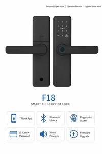 Serrure de porte intelligente à empreinte digitale avec contrôle à distance par application, code invité temporaire et partage d'eKey pour Airbnb, location et auto-enregistrement des locations. - Product Image 2