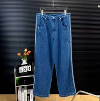 Nouveaux Jeans 2026 pour Hommes et Filles, Marque Tendance avec LOGO, pour Étudiants, Campus, Extérieur, Décontracté, Bleu et Noir
