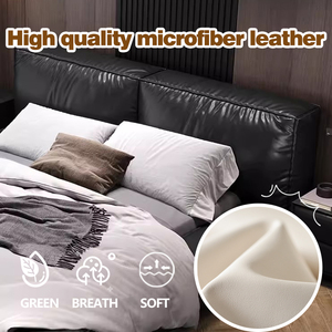 Cadre de lit multifonction King <span class=keywords><strong>Queen</strong></span> <span class=keywords><strong>Size</strong></span> Lit double flottant en bois massif Lit rembourré doux Meubles de chambre à coucher modernes Smart - Product Image 2