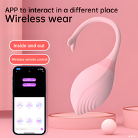 APP Bluetooth Kabelloser Tragbarer Vibrator mit Fernbedienung Silikon+ABS Material IPX5 Wasserdicht für Paare und Frauen
