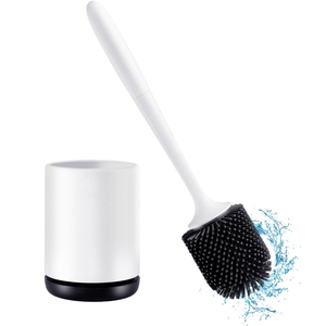 Brosse de toilette écologique 2023 sans angles morts, ensemble de brosses de nettoyage de cuisine à long manche avec support - Product Image 1