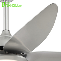 Ventiladores de techo LED plateados de diseño simple y moderno, 5 controles remotos para el hogar, sala de estar, baño, espacios comerciales, suministrados por fábrica