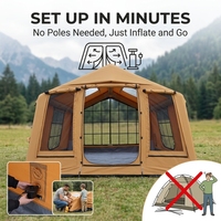 Tente gonflable de luxe pour l'extérieur, fabriquée en Chine, imperméable, protégée contre les UV, en coton TC, portable