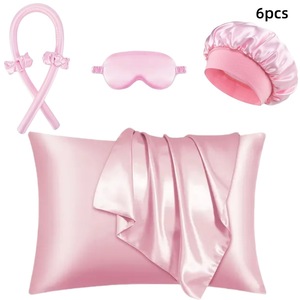 Más Vendido: Set de Cuidado Ocular: Gorro <span class=keywords><strong>para</strong></span> Dormir, Rizador sin Calor, Funda de Almohada, Gorro de <span class=keywords><strong>Ducha</strong></span> y Antifaz - Product Image 1