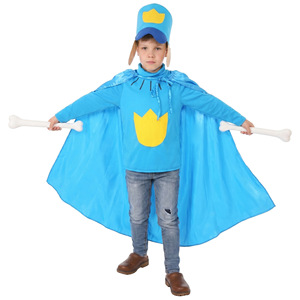 Disfraz de Perro Detective para Niños, Capa Azul, Sombrero, Traje de Policía Canina, 5-7 Años, Disfraz para Actuaciones - Product Image 3