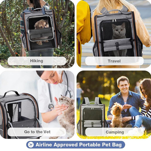 Expandable <b>Cat</b> Carriers <b>Backpack</b> for Small Medium Dogs Travel Hiking Walking Breathable Pet Carrying Bag Carriers <b>Backpack</b> - Product Image 4