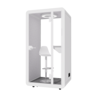 Cabine de travail insonorisée moderne avec table Cabine acoustique silencieuse Cabine de bureau insonorisée Cabine téléphonique unique mobile
