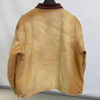 Veste de travail pour homme en toile robuste 12 oz, 100 % coton, style vintage délavé à l'acide, design personnalisé OEM, pour les travailleurs en hiver, look décontracté