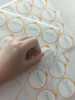 Rouleau d'autocollants en vinyle PE imperméable personnalisé, rond, pour bouteille, boîte, logo, emballage, étiquettes adhésives