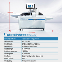 Printer Inkjet Digital Berbasis Air CSJ-210FS Multiguna untuk Cangkir Kertas, Kantong Kertas Kraft, Kotak Makan Pulp, dan Baki Telur