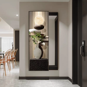 Decorazione per la casa di moda di lusso moderno specchio per il corpo scorrevole <span class=keywords><strong>parete</strong></span> di Design murale soggiorno camera da letto nascosta appeso pittura a specchio - Product Image 1