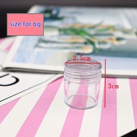 Perles de verre transparentes Moyamoya Storage Crystal 6g 15g 10g 16g, petit flacon en plastique facile à transporter, emballage d'échantillons de perles de rocaille