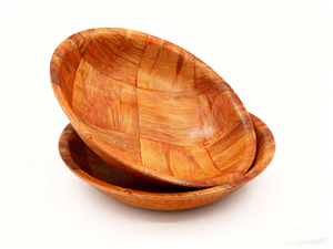 Ensemble de bols et d'assiettes en bois faits à la main de haute qualité et écologiques pour la salade, la pâte, la restauration/la salle à manger à domicile - Product Image 4