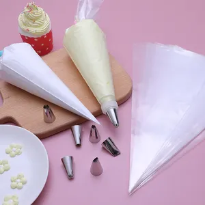 50pcs Disposable Pastry Bag 6pcs Icing Piping Cream Nozzle Cake Decorating Set Icing Bag