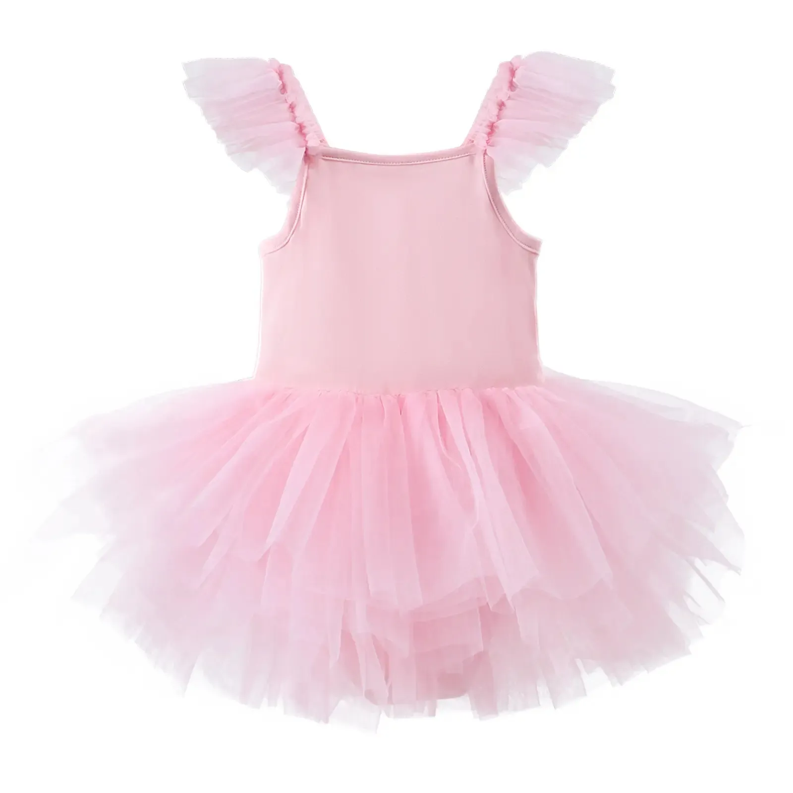 Good Quality Children Tutu Dress Girls Cotton Knit Top and Puffy Tulle Skirts Pink kids tutu skirts Bodycon Dance wear Clothes