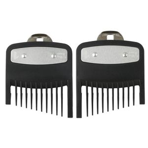 2 piezas L/R Temple Fade Combs W/Clips de acero Sideburn Trimming Guards Barber Clippers Temple Fade Limit Comb - Product Image 5