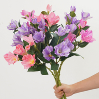 Fleur artificielle de gladiole à tige unique en soie, fausse fleur pour la décoration de vases à la maison, arrangements floraux pour mariages et fêtes, vente en gros