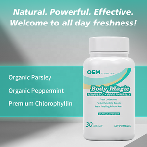 Cápsulas Desodorantes Corporales de Clorofila de Marca Privada OEM, 30 Cápsulas Veganas, Frescura en las Axilas y Eliminación del Olor, Desodorante con Hoja de Perejil - Product Image 2