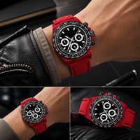 Montre chronographe en Fiber de carbone pour hommes, 39Mm, mouvement seiko VK63, Quartz, cristal saphir, cadran Panda, montre-bracelet de luxe pour course automobile