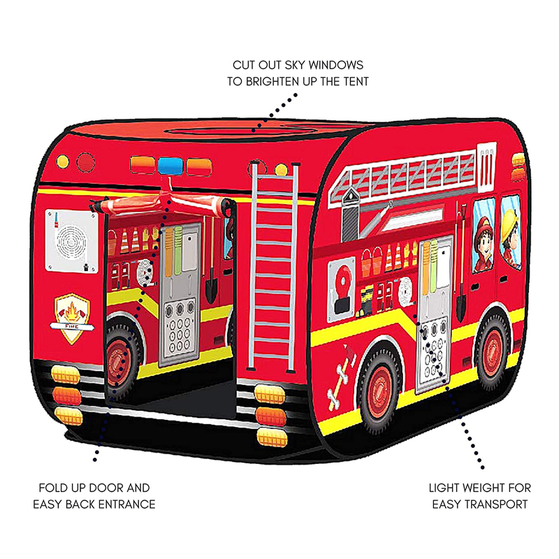 Vidéos sur Quel est Maison de jeu bus jouet pour enfants tente pliable maison de jeu en tissu camion de pompiers Wyz19565