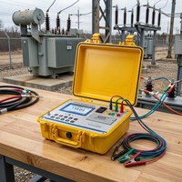 Testeur de rapport de transfert (TTR) portable automatique triphasé pour transformateurs, testeur de groupe vectoriel portatif pour postes de transformation