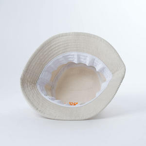 Unisex yüksek kaliteli kadife bej kova şapka 3 D nakış güneş koruma için özel Logo çocuk balıkçılık kova - Product Image 6