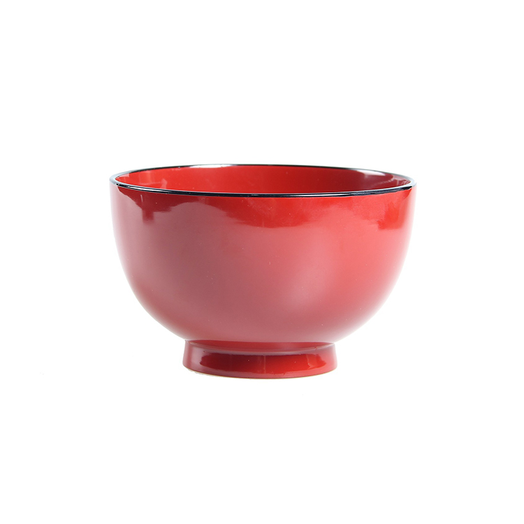 Amazon top seller japanese Rustic 5.5 inch red ceramic soup bowls noodles bowls