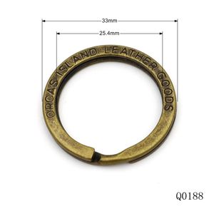 Anillo dividido de 1 pulgada de calidad antilatón, llavero de Metal, llavero con logotipo grabado personalizado, anillos para llavero de coche - Product Image 2